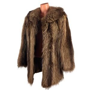 Vintage Josephine Raccoon Fur Coat Size S-M
